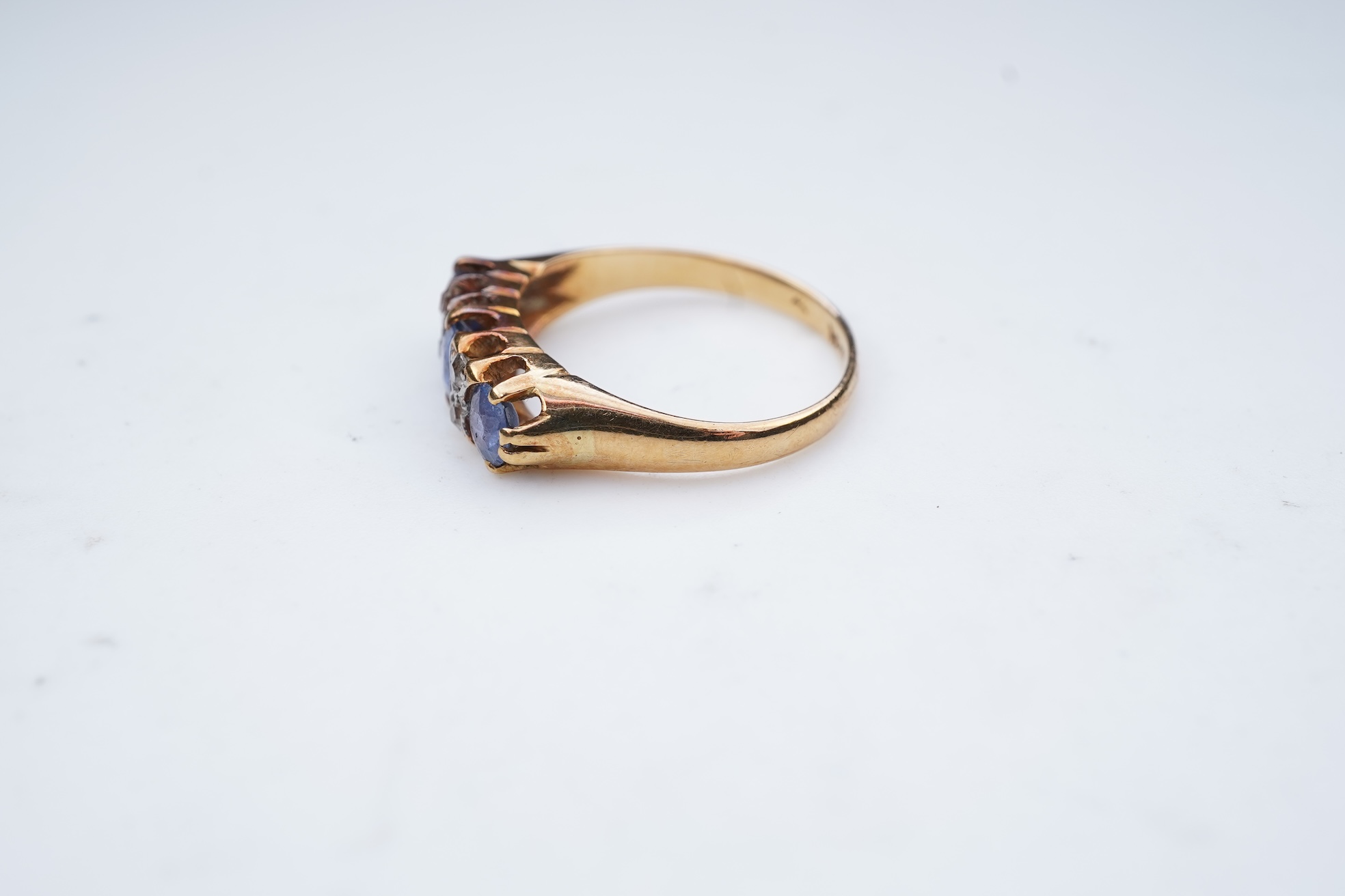A sapphire and diamond ring
